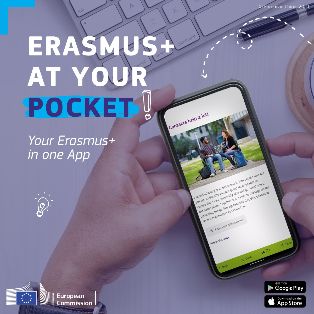 nová aplikácia Erasmus