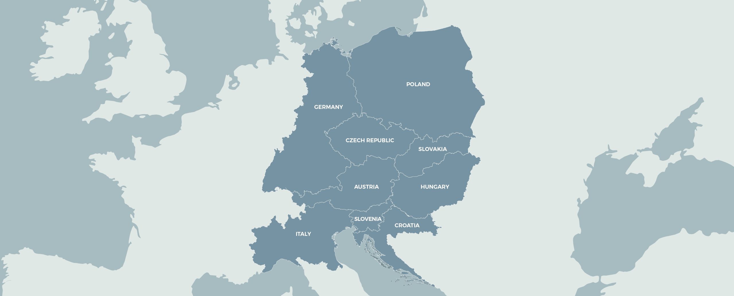 oprávnené krajiny Interreg Stredná Európa